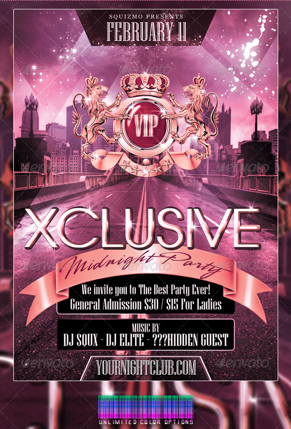 Xclusive Midnight Party Flyer