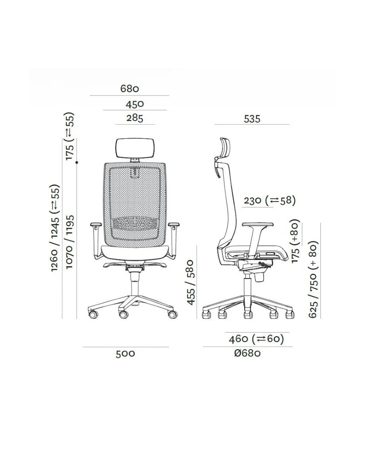 Работна столица Brado Kind 203 APW - Image 7