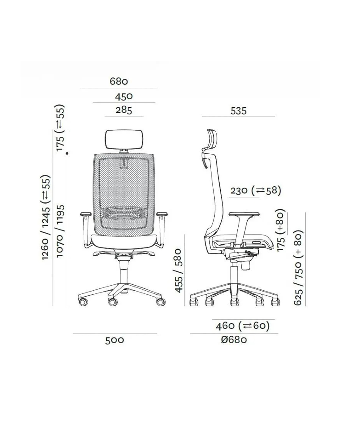 Работна столица Brado Kind 203 AP - Image 2