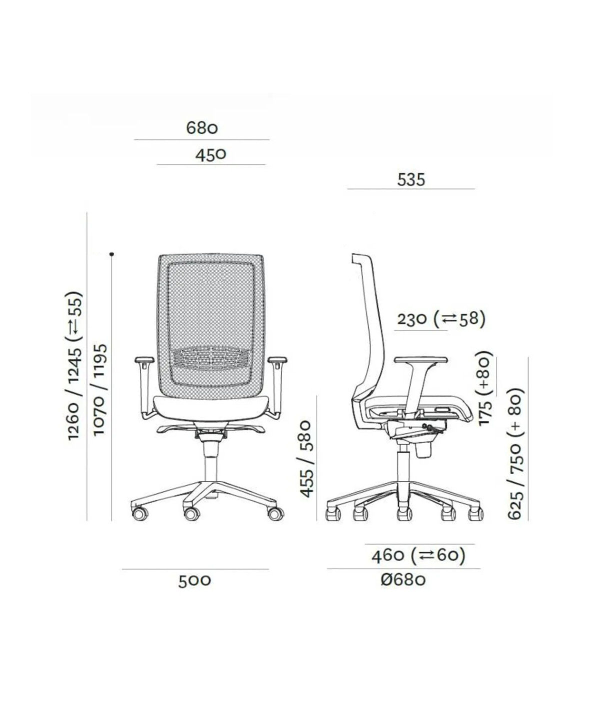 Работна столица Brado Kind 203 A PVC - Image 8