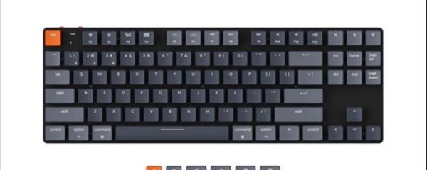 KEYBOARD MECHANICAL KEYCHRON K1 SE HS AL TOP CASE LOW PROFILE RGB LED TKL Gateron Blue switch Multi-Device(Wired+Bluetooth)Black, KEYCHRON-KEY-K1SE-H2