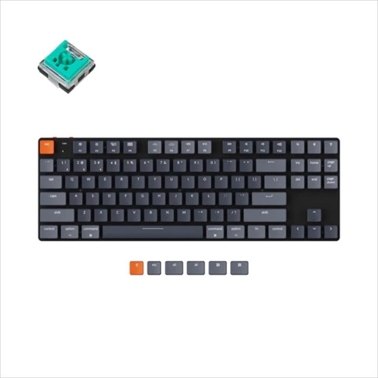 KEYBOARD MECHANICAL KEYCHRON K1 SE HS AL TOP CASE LP RGB LED TKL Keychron Optical Mint switch Multi-Device(Wired+Bluetooth),Black KEYCHRON-KEY-K1SE-E5