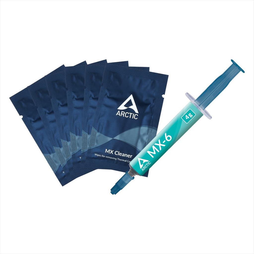 PASTE THERMAL ARCTIC MX-6 (4g) TC: 7.5 W / mk w/ x6 pcs MX cleaner ACTCP00084A 36394