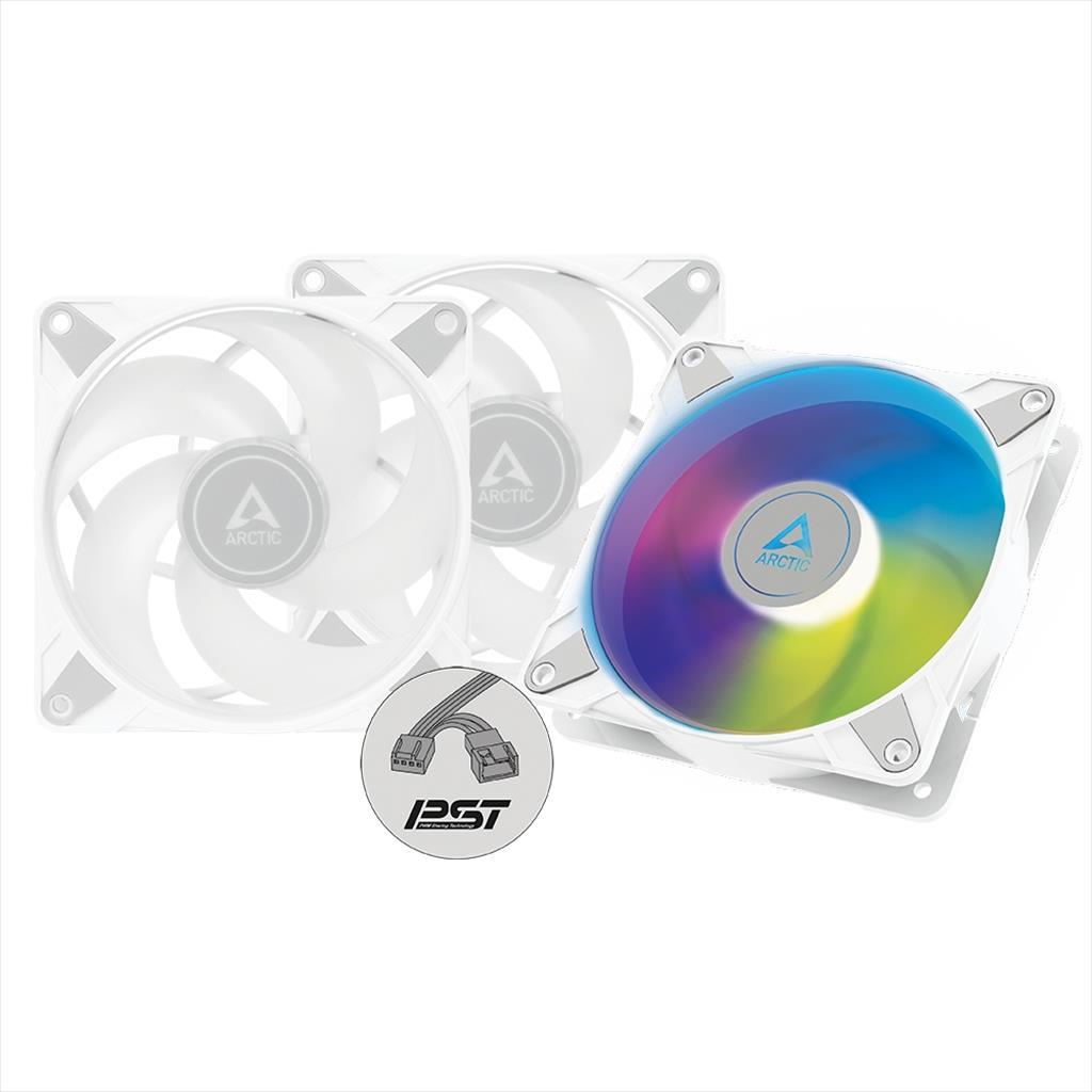 COOLERS CASE FAN 120mm ARCTIC P12 PWM PST A-RGB 0dB Pack of 3 (3x120mm) 2000 RPM WHITE ACFAN00258A 36400