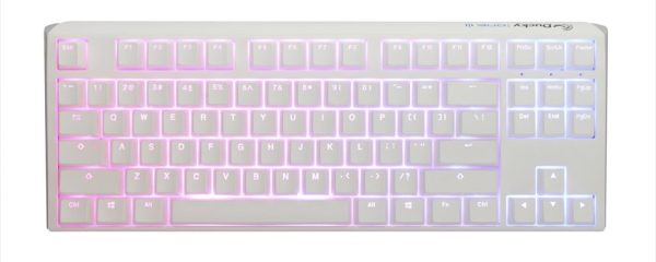 KEYBOARD MECHANICAL DUCKY ONE 3 TKL RGB PBT Double-shot keycaps HOT-SWAPPABLE Cherry MX Brown, Pure White, DKON2187ST-BUSPDPWWWSC1