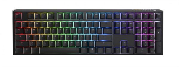 Keyboard mechanical ducky one 3 full size rgb pbt double-shot keycaps hot-swappable cherry mx red, black, dkon2108st-ruspdclawsc1