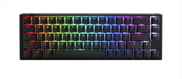 Keyboard mechanical ducky one 3 sf rgb 65% pbt double-shot keycaps hot-swappable cherry mx blue, black, dkon2167st-cuspdclawsc1