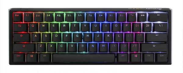 KEYBOARD MECHANICAL DUCKY ONE 3 MINI RGB 60% PBT Double-shot keycaps HOT-SWAPPABLE Cherry MX Red, Black, DKON2161ST-RUSPDCLAWSC1