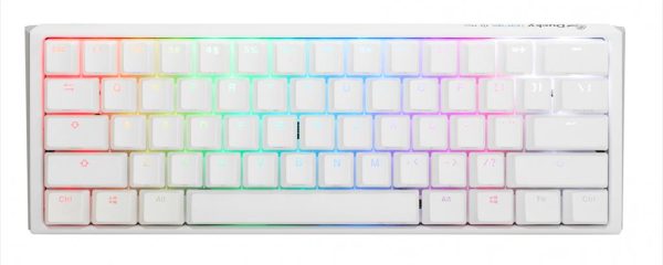 KEYBOARD MECHANICAL DUCKY ONE 3 MINI RGB 60% PBT Double-shot keycaps HOT-SWAPPABLE Cherry MX Blue, Pure White, DKON2161ST-CUSPDPWWWSC1