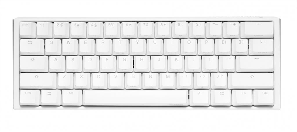 KEYBOARD MECHANICAL DUCKY ONE 3 MINI RGB 60% PBT Double-shot keycaps HOT-SWAPPABLE Cherry MX Blue, Pure White, DKON2161ST-CUSPDPWWWSC1 08458