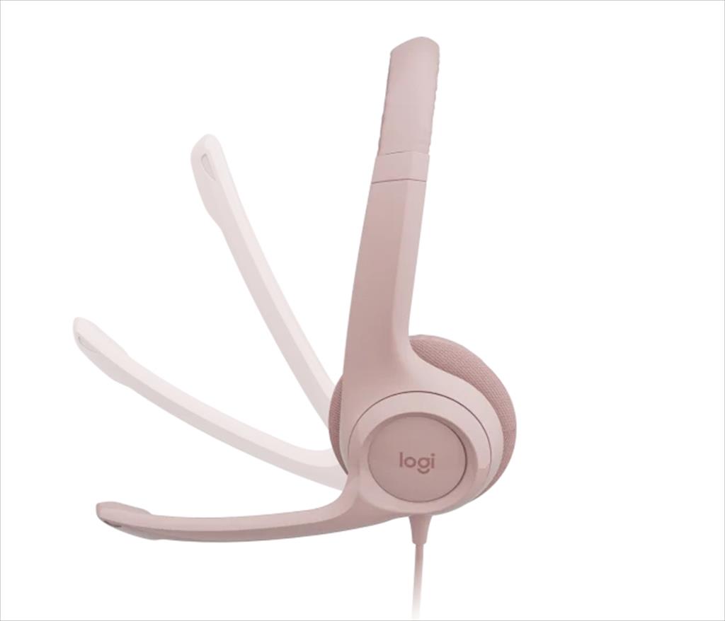 HEADPHONES LOGITECH H390 USB Rose w/Microphone 981-001281 41237