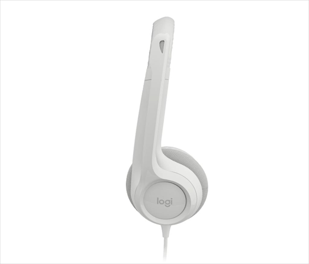 HEADPHONES LOGITECH H390 USB White w/Microphone 981-001286 41238
