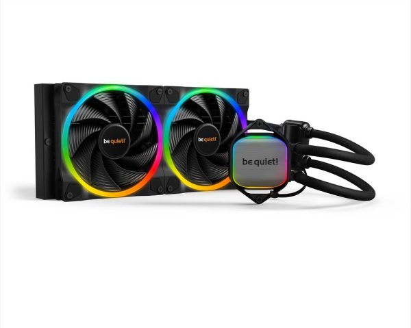 Coolers cpu aio be quiet! pure loop 2 fx 280 2x140mm light wings argb pwm, w/reffil option, argb led on pump, w/argb hub, bw014
