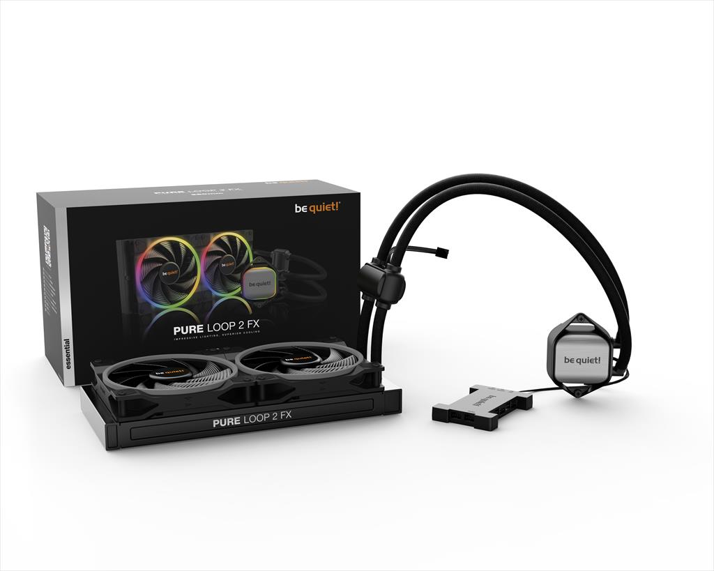 COOLERS CPU AIO BE QUIET! PURE LOOP 2 FX 280 2x140mm Light Wings ARGB PWM, w/REFFIL OPTION, ARGB LED on pump, w/ARGB HUB, BW014 36406