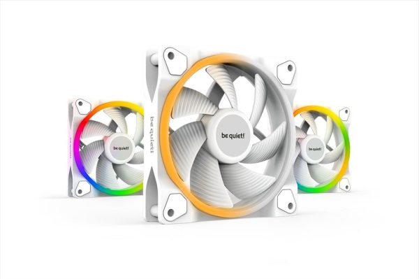 Coolers case fan 3x120mm be quiet! light wings white pwm 1700rpm argb, rifle bearing, triple pack, bl100