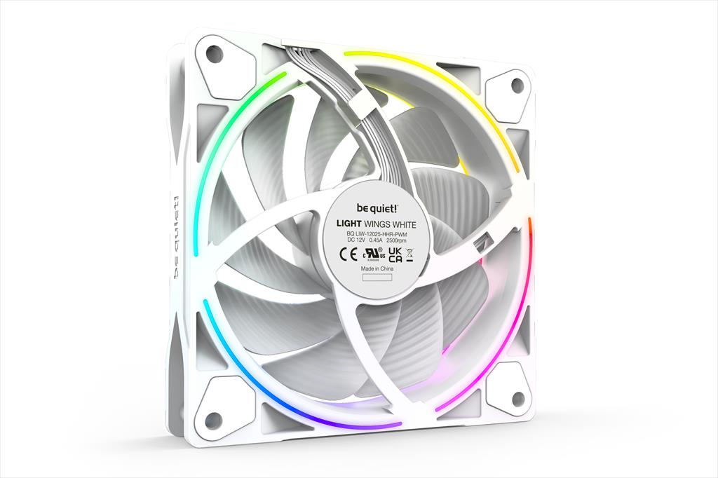 COOLERS CASE FAN 3x120mm BE QUIET! LIGHT WINGS WHITE PWM high speed 2500rpm ARGB, RIFLE BEARING, Triple Pack, BL101 36412