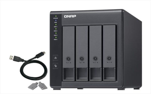Net nas server qnap tr-004, 4 hdd bay, usb type-c 3.2 gen 1
