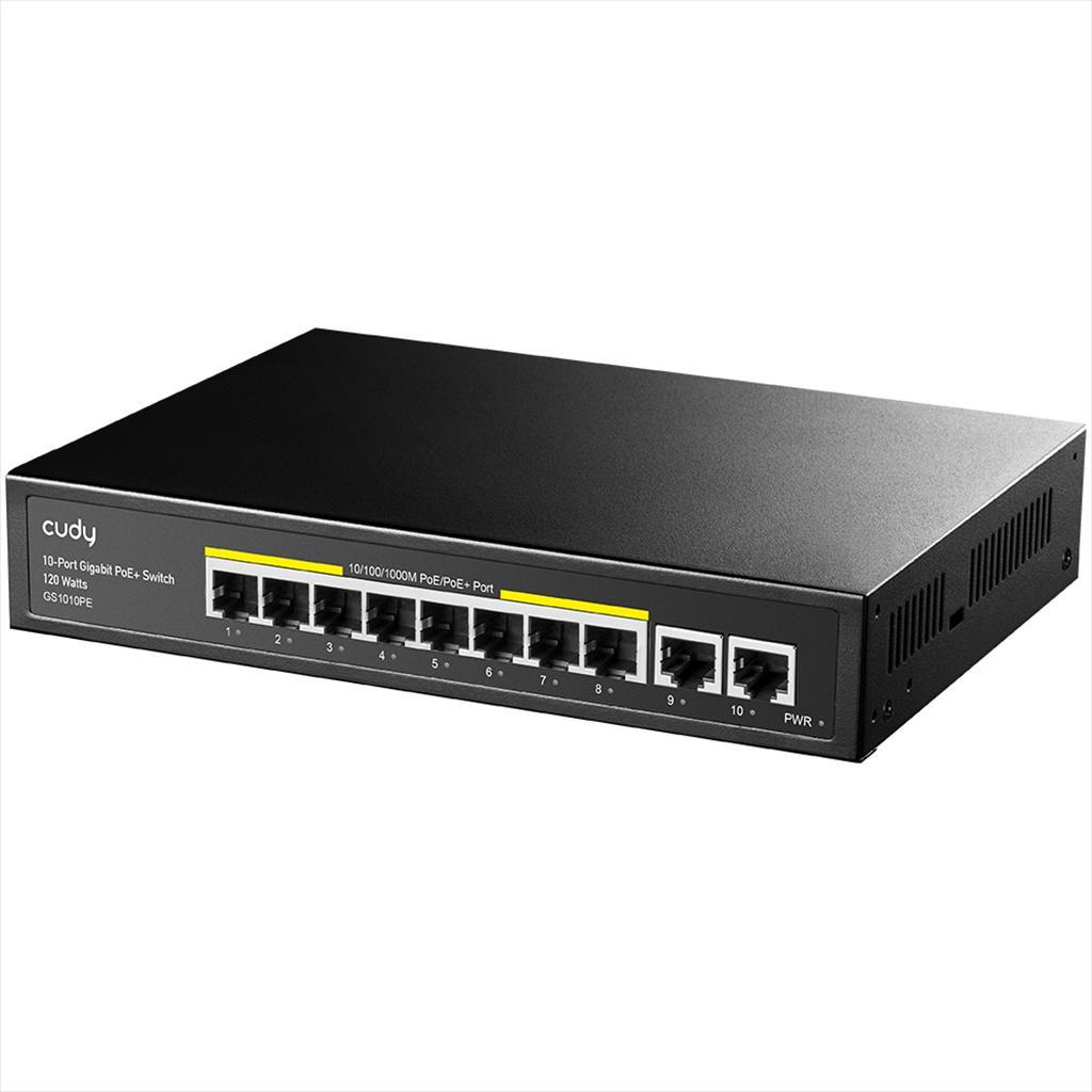 NET Switch CUDY 10-port Gigabit POE 120W GS1010PE 17435