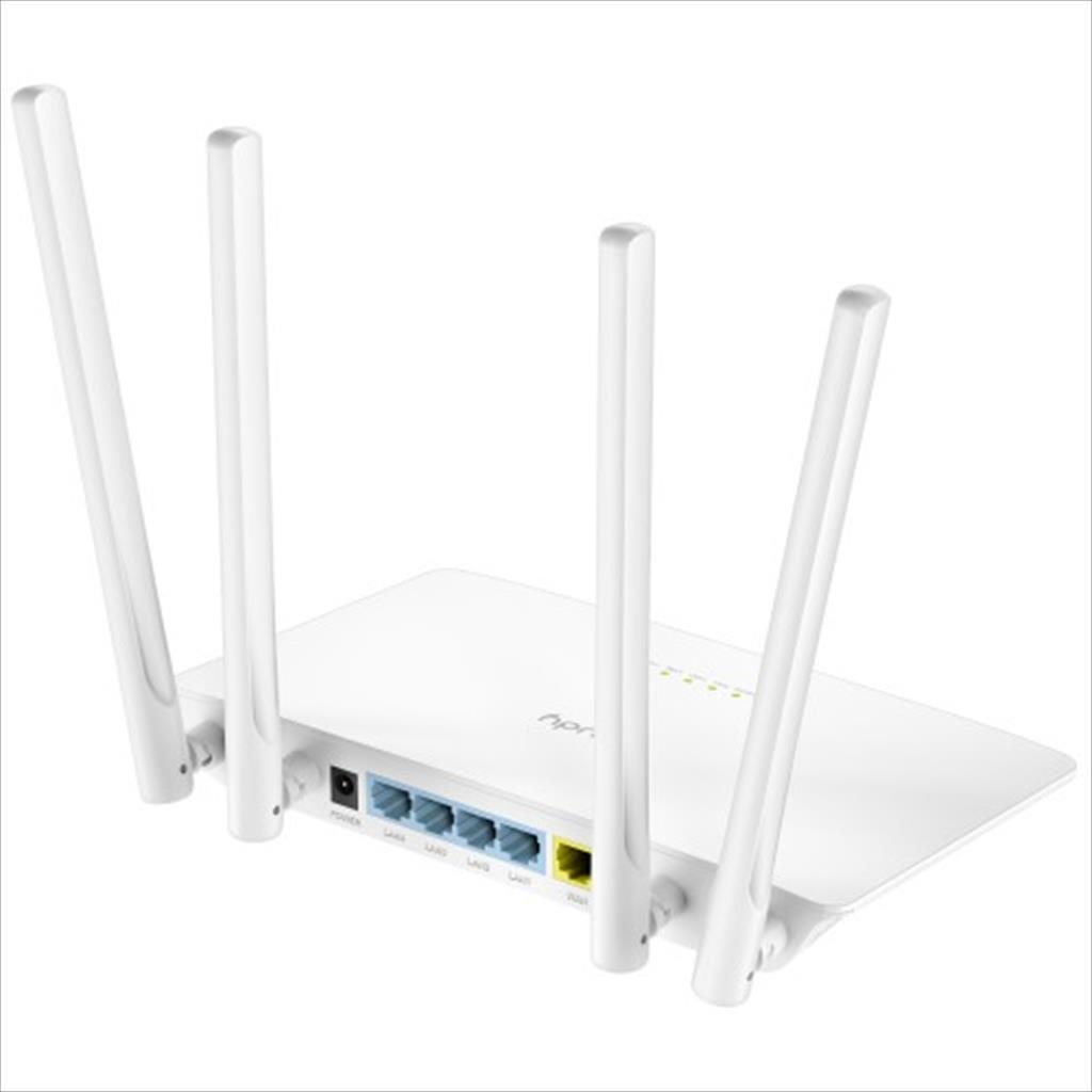NET ROUTER WIRELESS DUAL BAND AC1200 CUDY WR1200, w/4 antennas, 1x WAN 10/100 port, 4x LAN 10/100 ports 17439