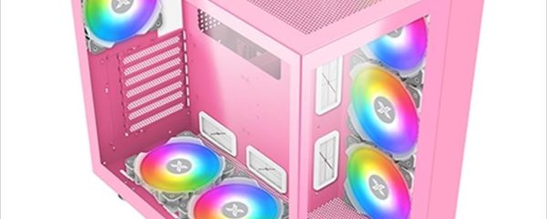 CASE XIGMATEK ATX mid-Tower AQUARIUS PRO QUEEN PINK w/2xTG, 7x 120mm X24A Arctic, ARGB Galaxy II Fan Control Kit, USB type C