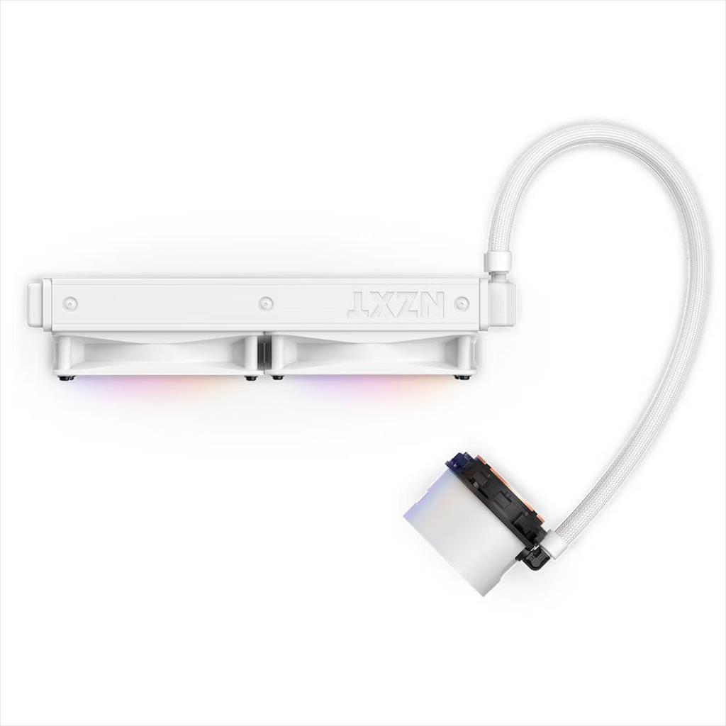 COOLERS CPU AIO NZXT Kraken 240 RGB, 2x120mm F120 RGB Core fans, RGB Controller, w/1.54" LCD display, RL-KR240-W1, MATTE WHITE 36427