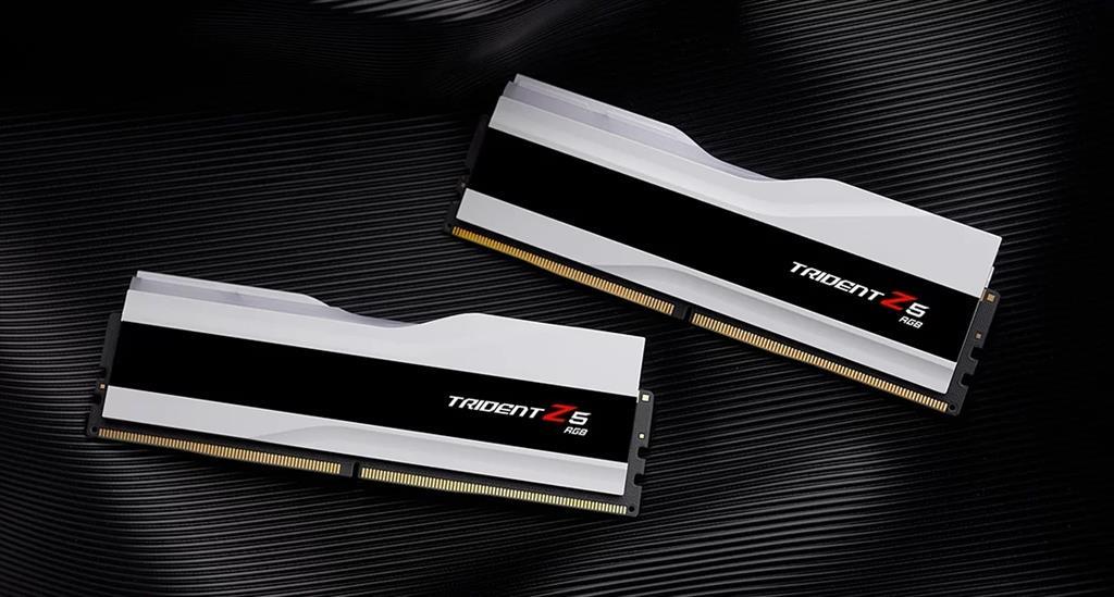 RAM DDR5 32GB(2x16GB) 6000MHz CL36 G.SKILL Trident Z5 RGB White F5-6000J3636F16GX2-TZ5RW 03508