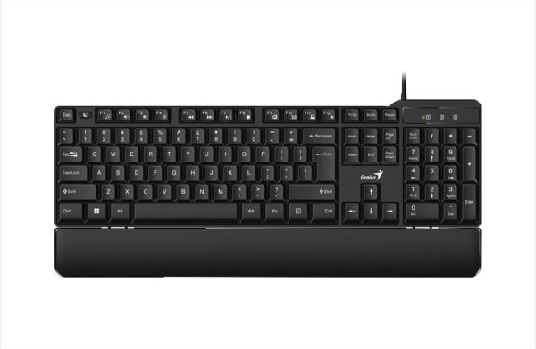 Keyboard wired usb genius kb-100xp with palm rest, sleep & multimedia keys