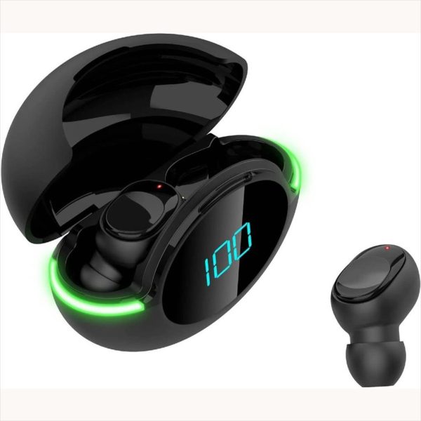 EARPHONES WIRELESS BUDS KINGSTAR KS-Y80, Bluetooth w/microphone, Black 41249