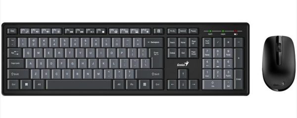 COMBO KEYBOARD AND MOUSE WIRELESS GENIUS KM-8200 Black/Gray