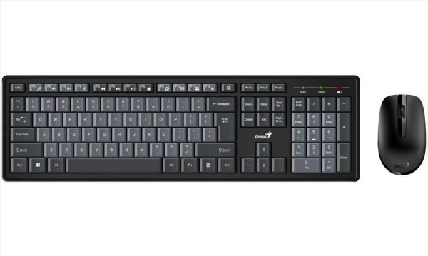 Combo keyboard and mouse wireless genius km-8200 black/gray