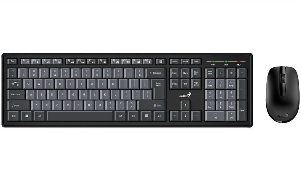 COMBO KEYBOARD AND MOUSE WIRELESS GENIUS KM-8200 Black/Gray 08513
