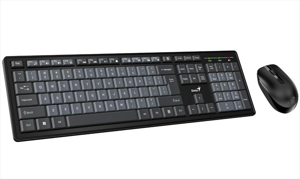 COMBO KEYBOARD AND MOUSE WIRELESS GENIUS KM-8200 Black/Gray 08513