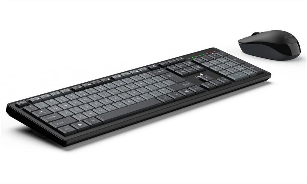 COMBO KEYBOARD AND MOUSE WIRELESS GENIUS KM-8200 Black/Gray 08513