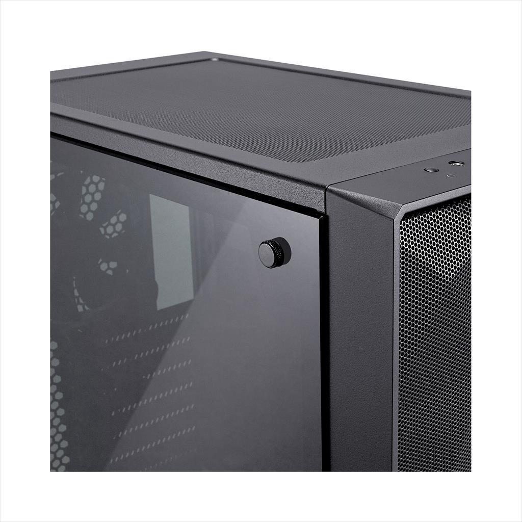 CASE FRACTAL DESIGN ATX Mid-Tower MESHIFY C, 2x120mm Dynamic X2 GP-12 3-pin fans, w/WINDOW, Front Mesh, Black, FD-CA-MESH-C-BKO-TG 02405