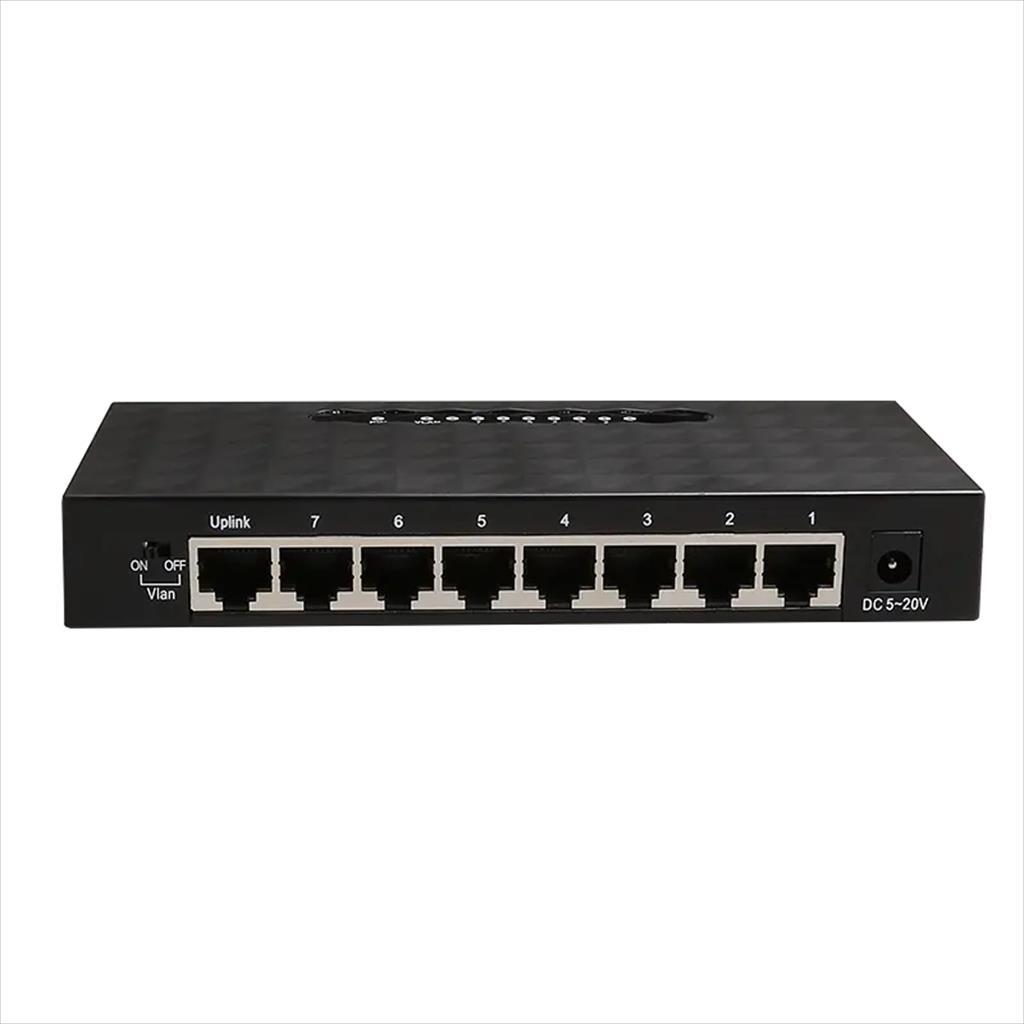 NET Switch DIEWU 8-port 10/100/1000 TXE210-M (MTK/EN8851) METAL BLACK 17452