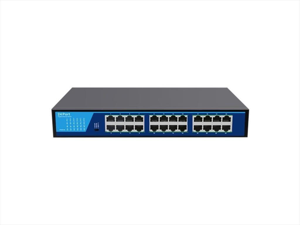NET Switch DIEWU 24-port 10/100/1000M TXE238 (MTK /EN8853D) IRON SHELL 13" METAL BLACK 17454