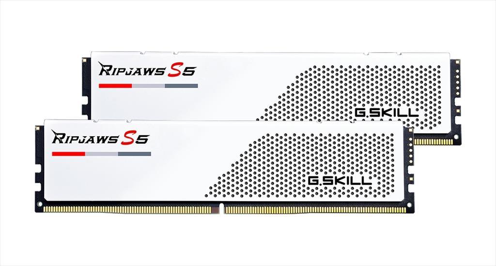 RAM DDR5 64GB(2x32GB) 6000MHz CL30 G.SKILL Ripjaws S5 White F5-6000J3040G32GX2-RS5W 03514