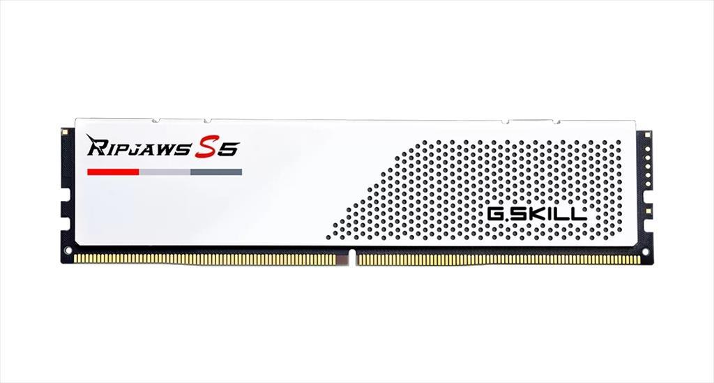 RAM DDR5 64GB(2x32GB) 6000MHz CL30 G.SKILL Ripjaws S5 White F5-6000J3040G32GX2-RS5W 03514