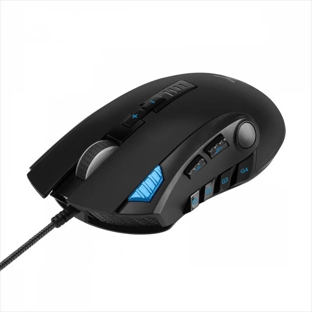 MOUSE WIRED NOXO, NIGHTMARE GAMING MOUSE, USB, DPI 5000, 12 PROGRAMMABLE BUTTONS, RGB ILLUMINATION, Black 07406