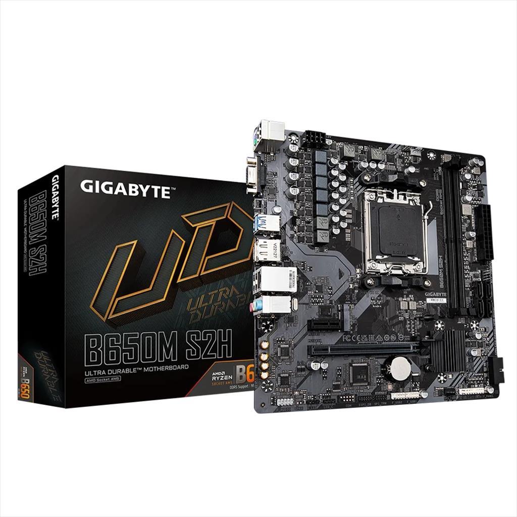 MB AM5 B650M S2H GIGABYTE 2xDDR5 6400Mhz (O.C), VGA, DP, HDMI, PCI-Ex16 4.0, PCI-Ex1 3.0, M.2 4.0, 4xSATA3 18474