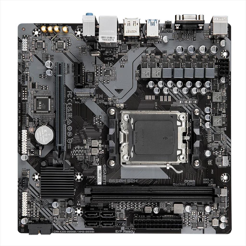 MB AM5 B650M S2H GIGABYTE 2xDDR5 6400Mhz (O.C), VGA, DP, HDMI, PCI-Ex16 4.0, PCI-Ex1 3.0, M.2 4.0, 4xSATA3 18474
