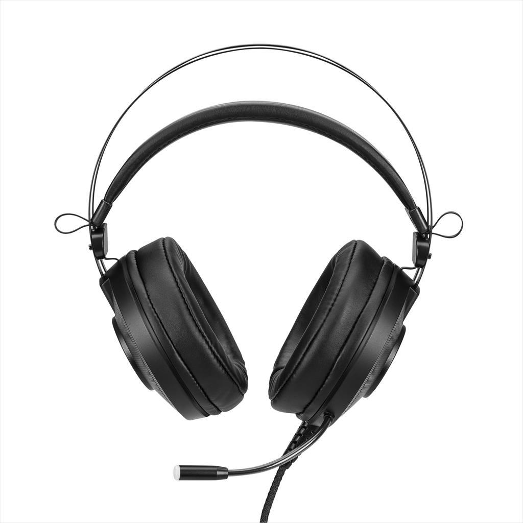 HEADPHONE NOXO CYCLONE GAMING HEADSET, FLEXIBLE MICROPHONE, 2 x 3.5 mm, USB (for illumination), RAINBOW ILLUMINATED EAR CUPS, BRAIDED CABLE 41255