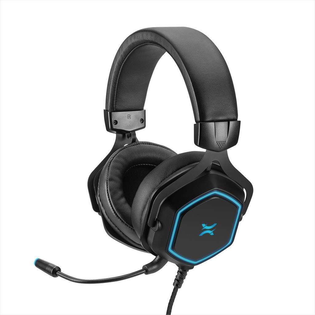 HEADPHONE NOXO VERTEX GAMING HEADSET,DETACHABLE FLEXIBLE MICROPHONE, USB, VIRTUAL 7.1 SOUND, ILLUMINATED EAR CUPS AND MICROPHONE, BRAIDED CABLE 41257