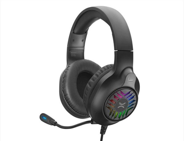 Headphone noxo skyhorn gaming headset, flexible microphone, 2 x 3.5 mm, usb (for illumination), rgb illumination, braided cable