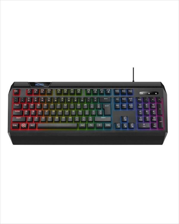 Keyboard wired usb noxo origin, gaming keyboard, rainbow backlight, black