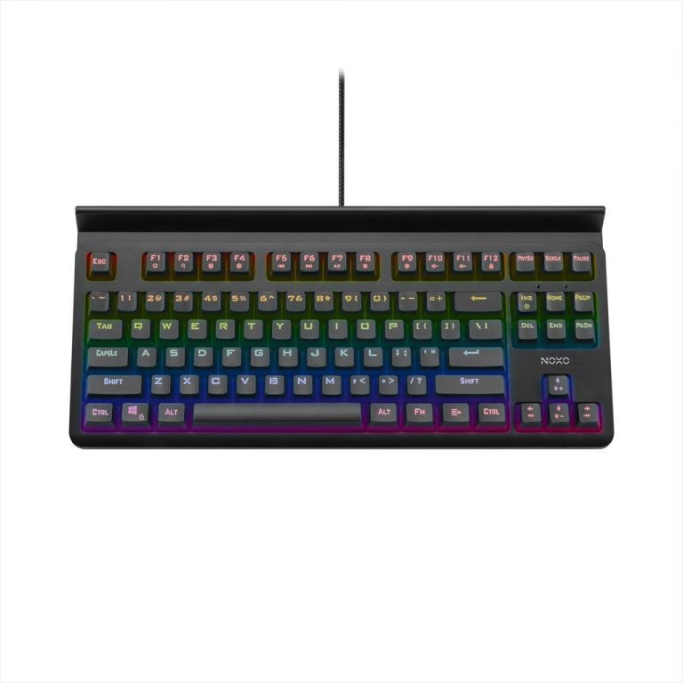 KEYBOARD MECHANICAL NOXO SPECTER, GAMING KEYBOARD TACTILE, USB, RAINBOW BACKLIGHT, TABLET/PHONE HOLDER, CABLE MANAGEMENT GROOVE, BACKLIGHT PRESETS