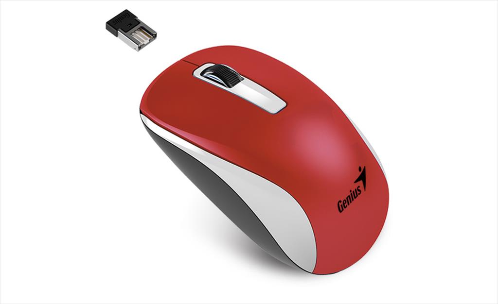 MOUSE WIRELESS USB GENIUS NX-7010 White/Red 07077