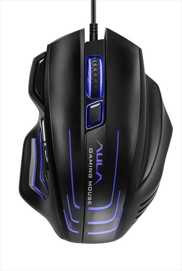 Mouse wired aula , ghost shark lite, usb, 6400dpi, weight system (4x4,5g) black