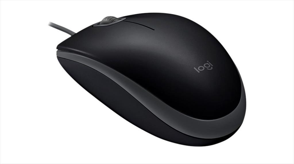 MOUSE WIRED USB LOGITECH B110 BLACK SILENT 910-005508 07255
