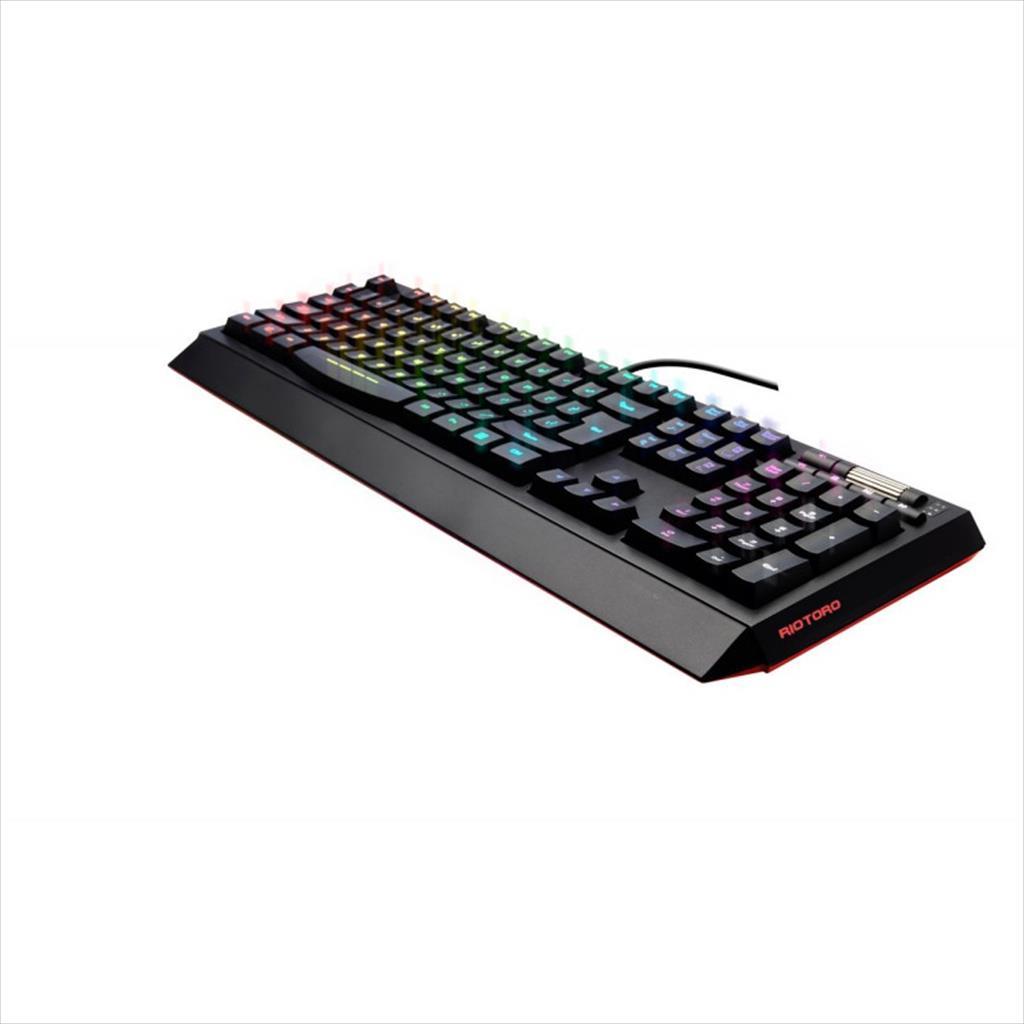 KEYBOARD WIRED USB RIOTORO GHOSTWRITER CLASSIC RGB , 2X USB HUB, KR610-NA 08141